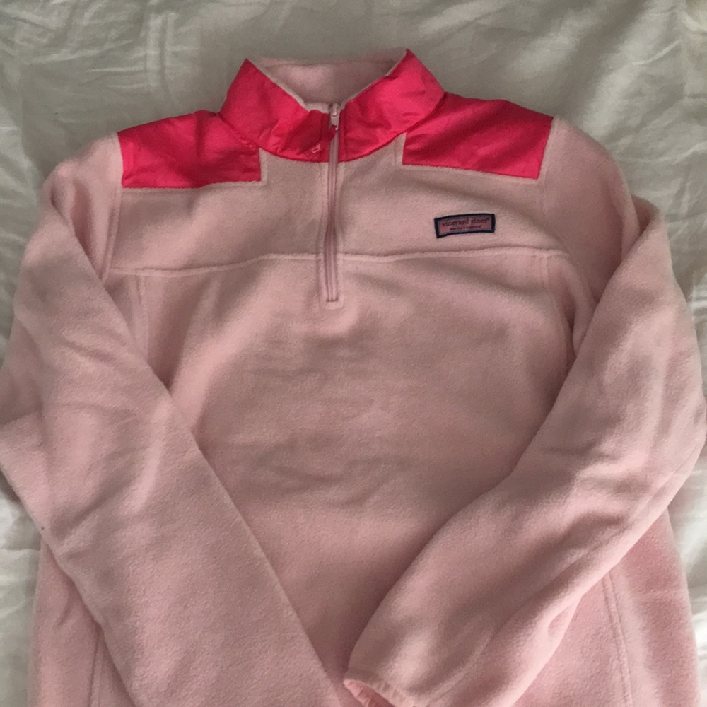Vineyard Vines Fleece Pink Pullover